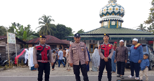 Pengamanan Sholat Idul Fitri di Mesjid Taqwa Muhammadiyah Desa Mompang Berlangsung Khidmat, Polres Palas Intensifkan Patroli Dialogis